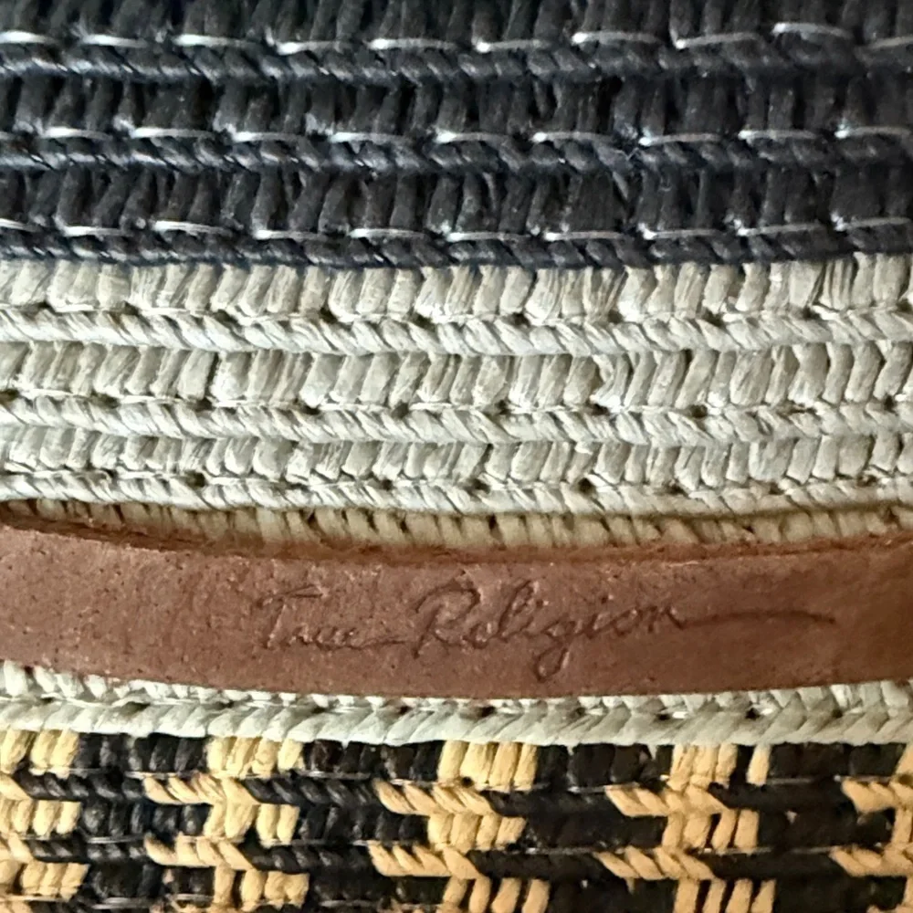True Religion Multicolor Striped Straw Fedora S/M